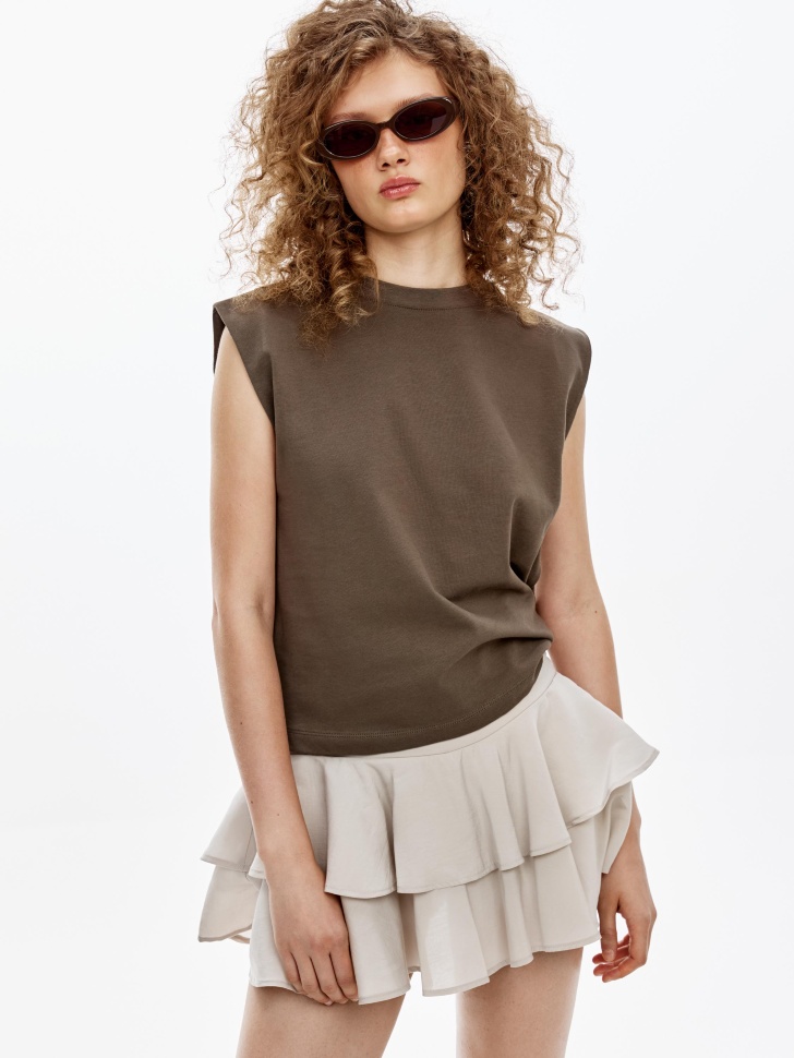 Топ оверсайз Sela Young, коричневый, арт. 53578