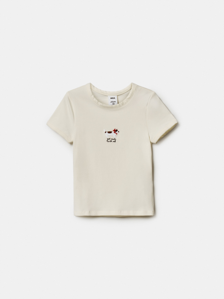 Облегающая футболка Sela ART PEOPLE, бежевый, арт. 52252