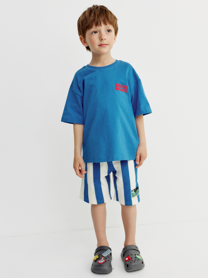 Трикотажные шорты в полоску для мальчиков 1299₽