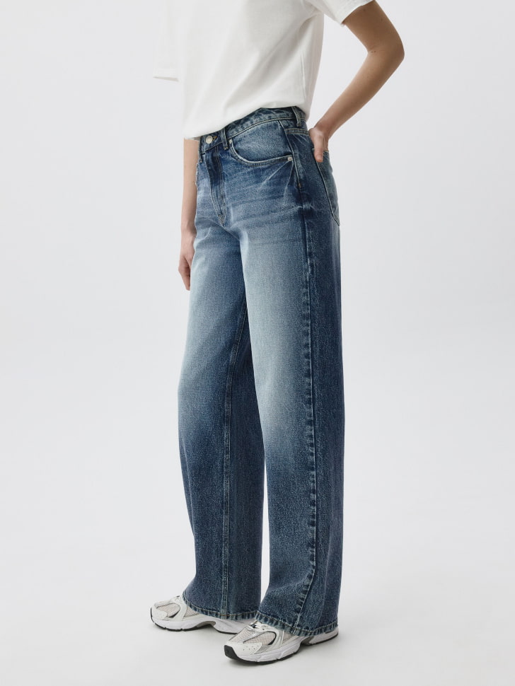 Джинсы 411 WIDE LEG TALL из органического хлопка. Фото №4