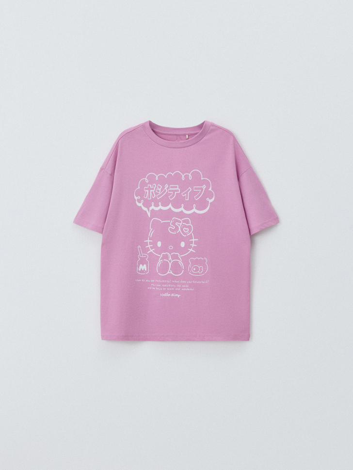

Пижамная футболка с принтом Hello Kitty для девочек