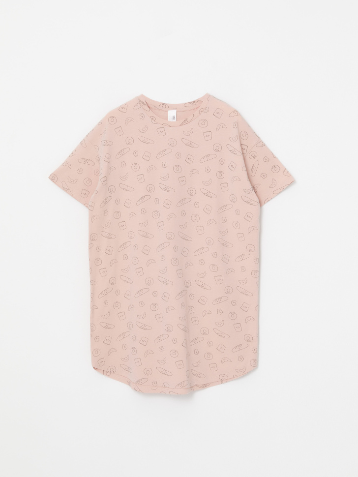 Ночная сорочка с принтом для девочек (розовый, 134-140 (9-10 YEARS)) sela 4640078763542 - фото 1