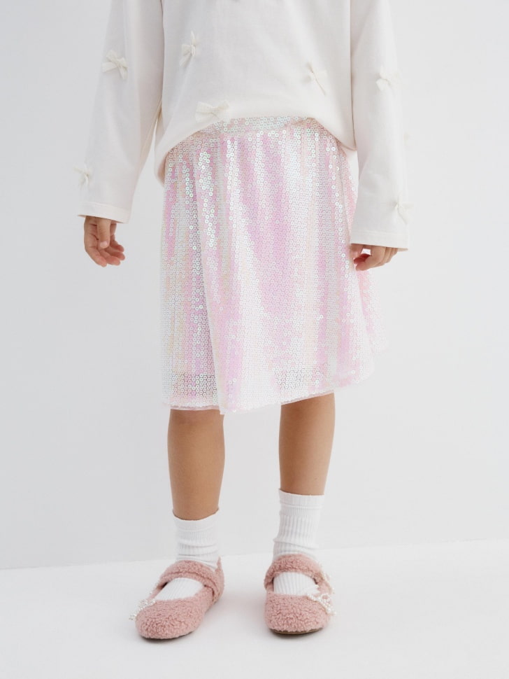 юбка с пайетками для девочек 4610517038326 по акции