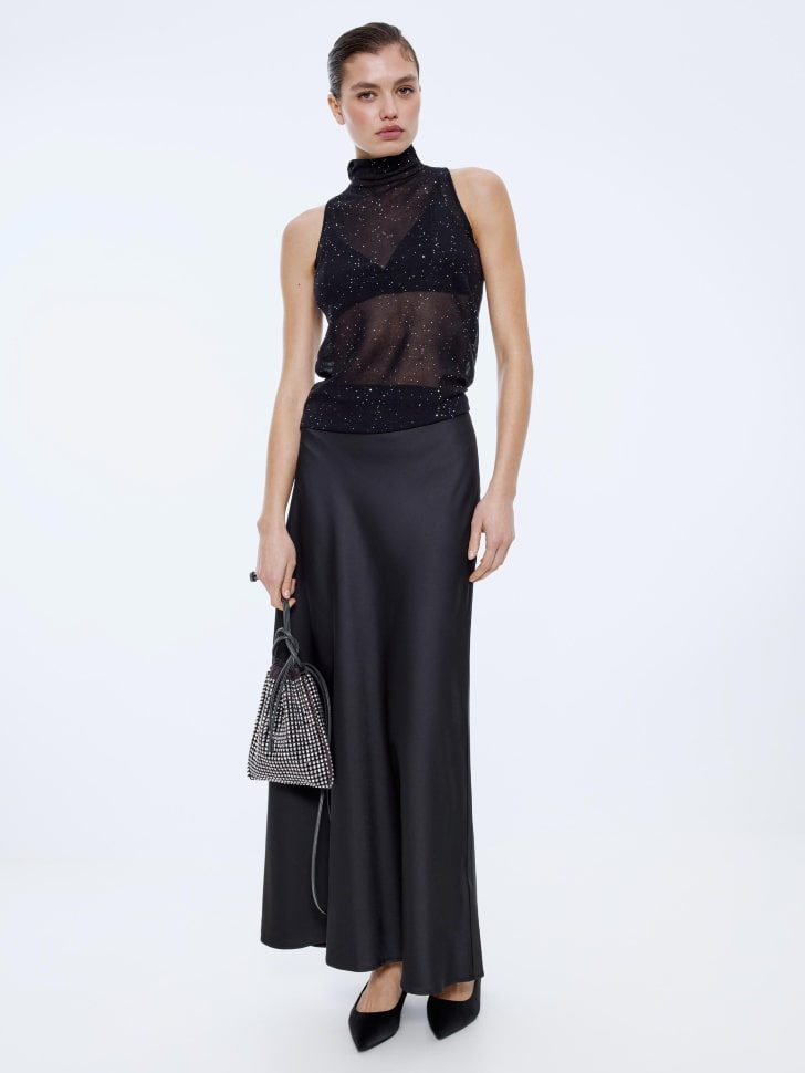 вязаный топ с воротником и пайетками 4610517156761 по акции