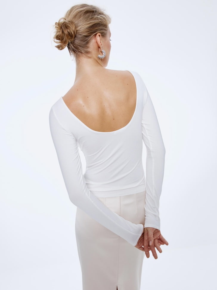 лонгслив с вырезом на спинке 4610517277664 в интернет магазине