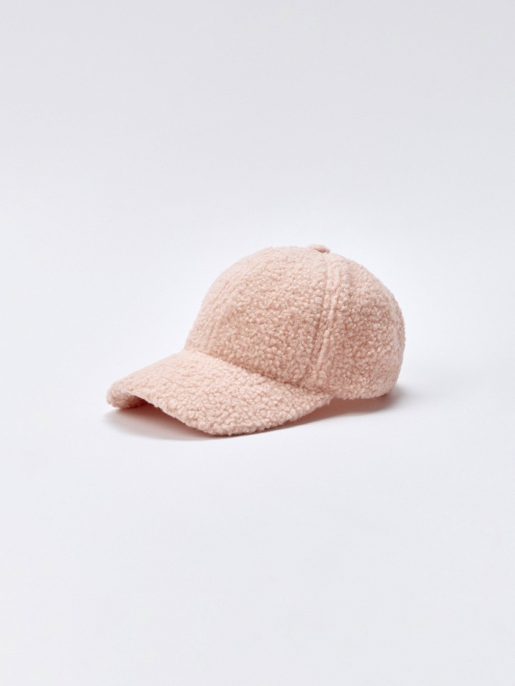 бейсболка из искусственного меха для девочек от бренда sela вид слева