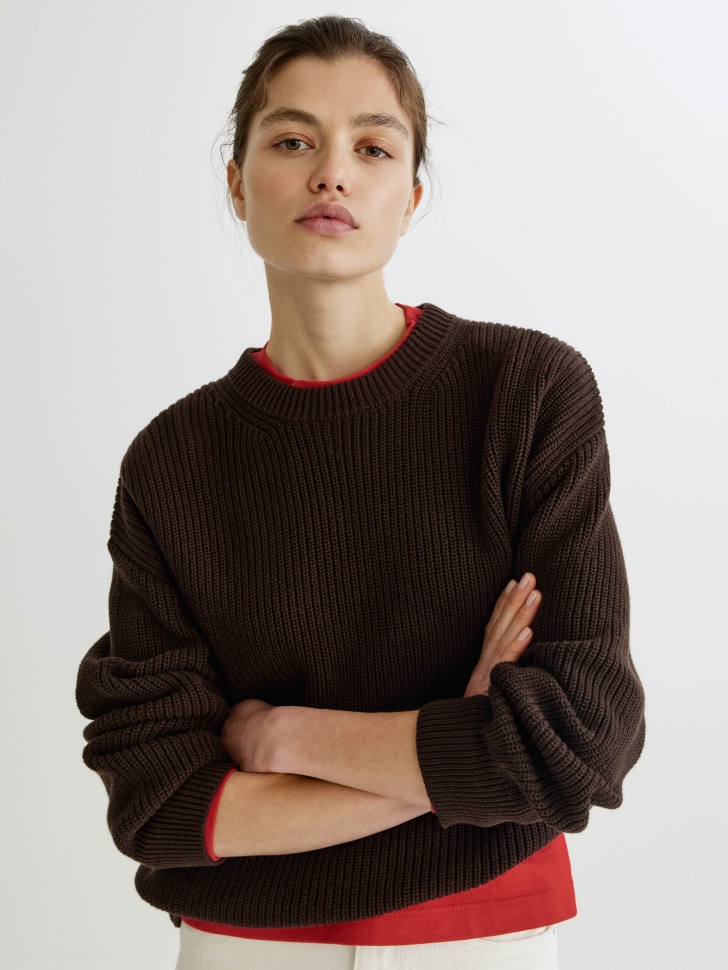 SELA Базовый вязаный джемпер оверсайз, арт. 36643