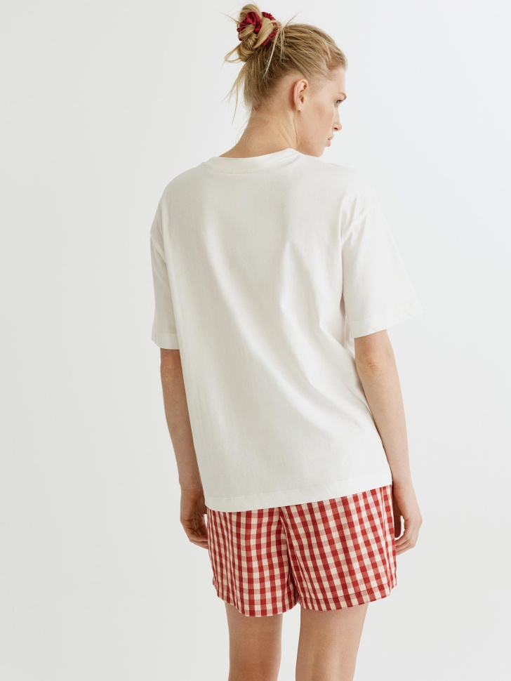 пижама с принтом из хлопка по цене 3599 руб вид справа