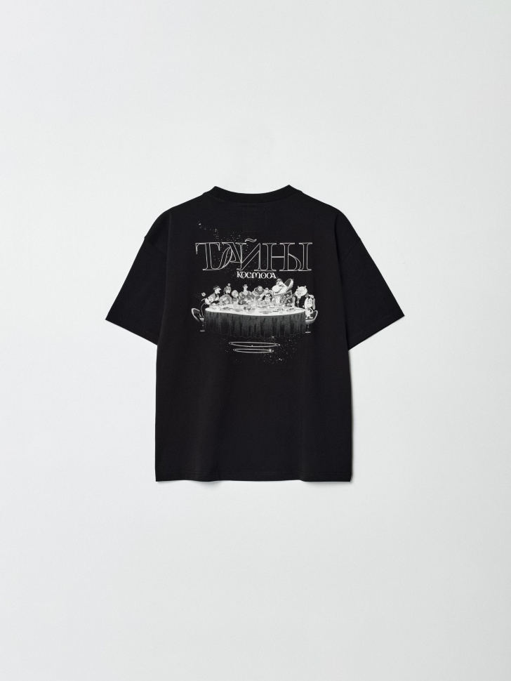 футболка с принтом  x союзмультфильм из хлопка спереди