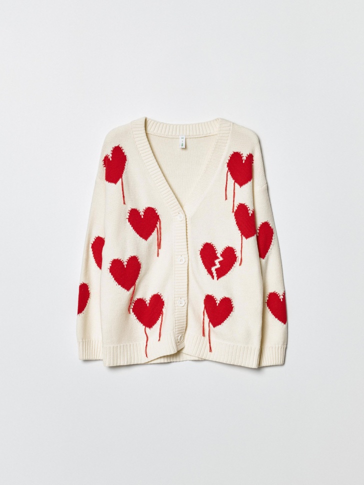 кардиган оверсайз с принтом для девочек 4610517408570 фотография