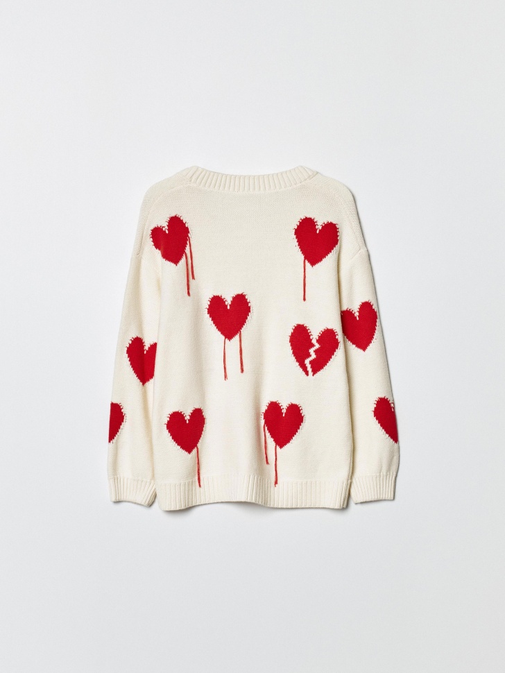 кардиган оверсайз с принтом для девочек от бренда sela вид слева