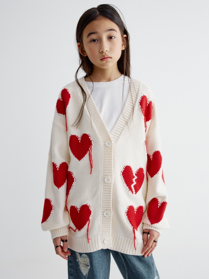 Кардиган оверсайз с принтом для девочек 2999₽