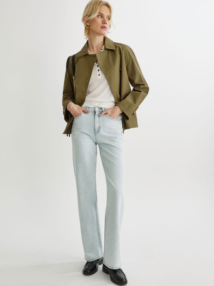 широкие джинсы 411 на высокий рост из органического хлопка из россии вид сбоку