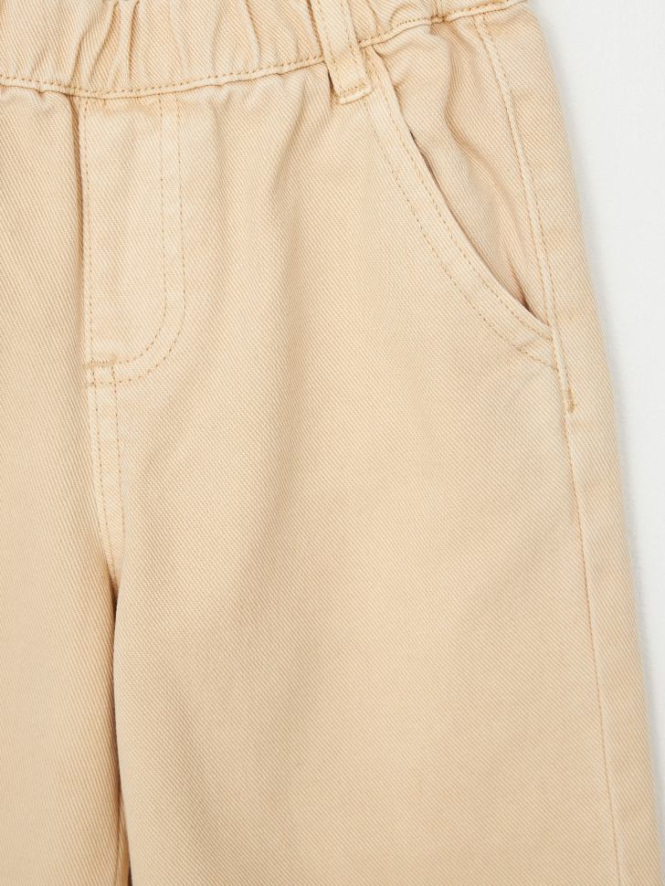 Широкие джинсы на резинке для мальчиков (белый, 104) sela 4680168507373 - фото 5