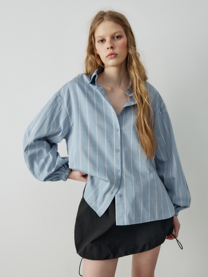 

Рубашка оверсайз в клетку из линейки SELA Young, SL6803210501