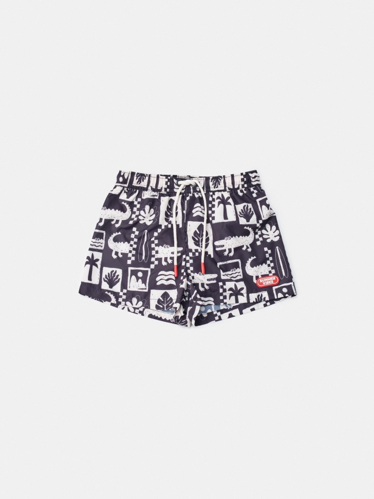 Пляжные шорты SELA с принтом для мальчиков, синий, арт. 51491