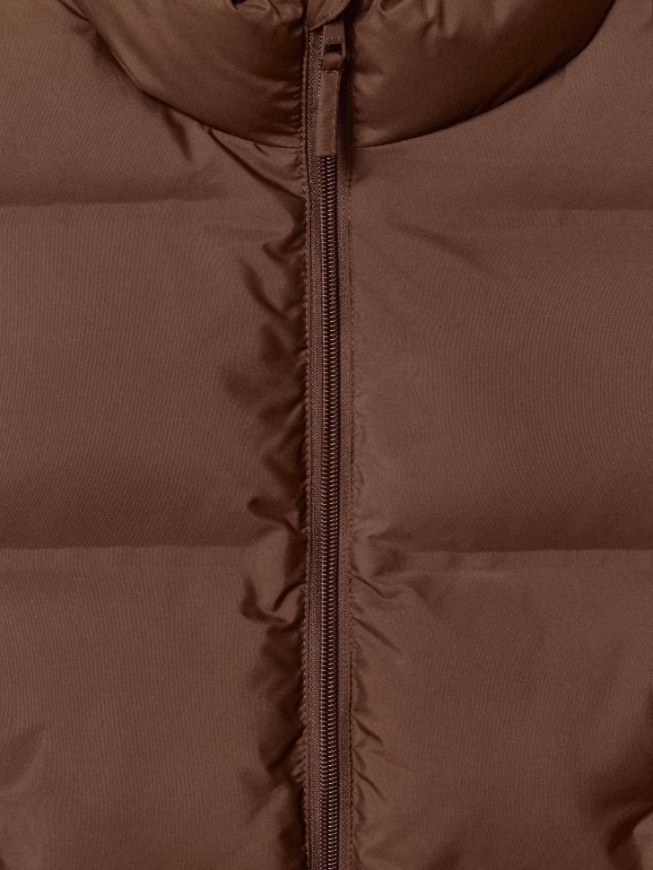 базовый дутый жилет для мальчиков из пуха спереди