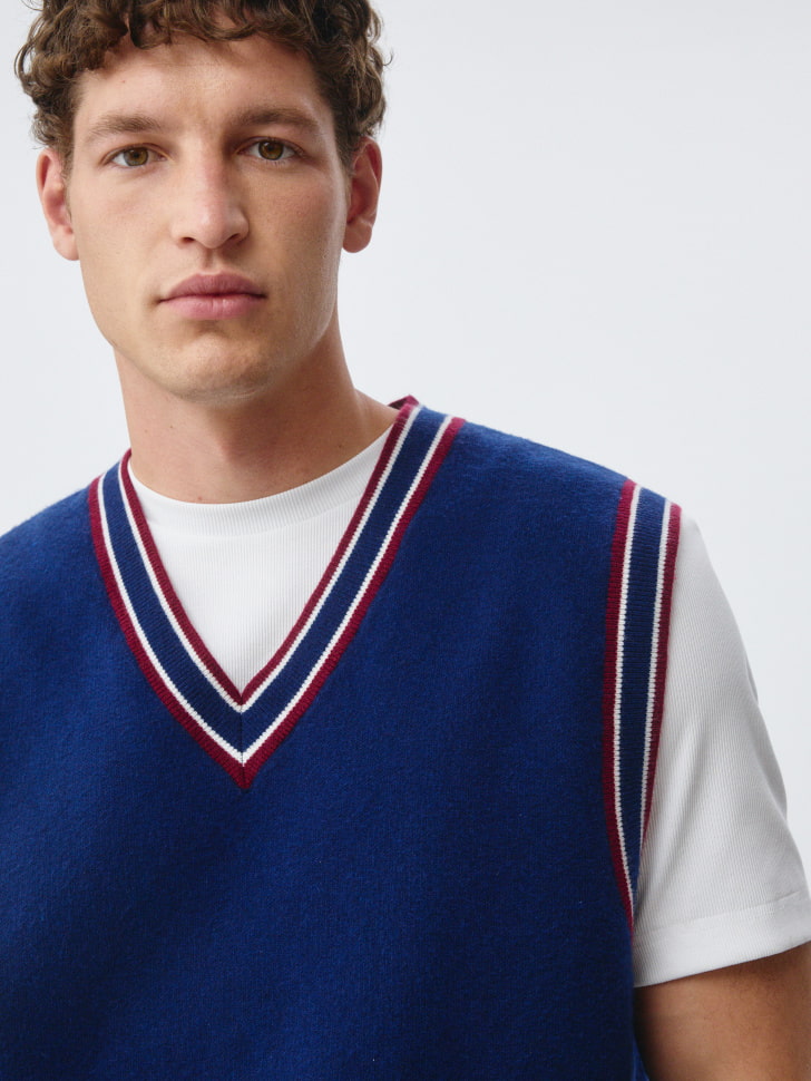 Вязаный жилет Relaxed fit с содержанием шерсти. Фото №2