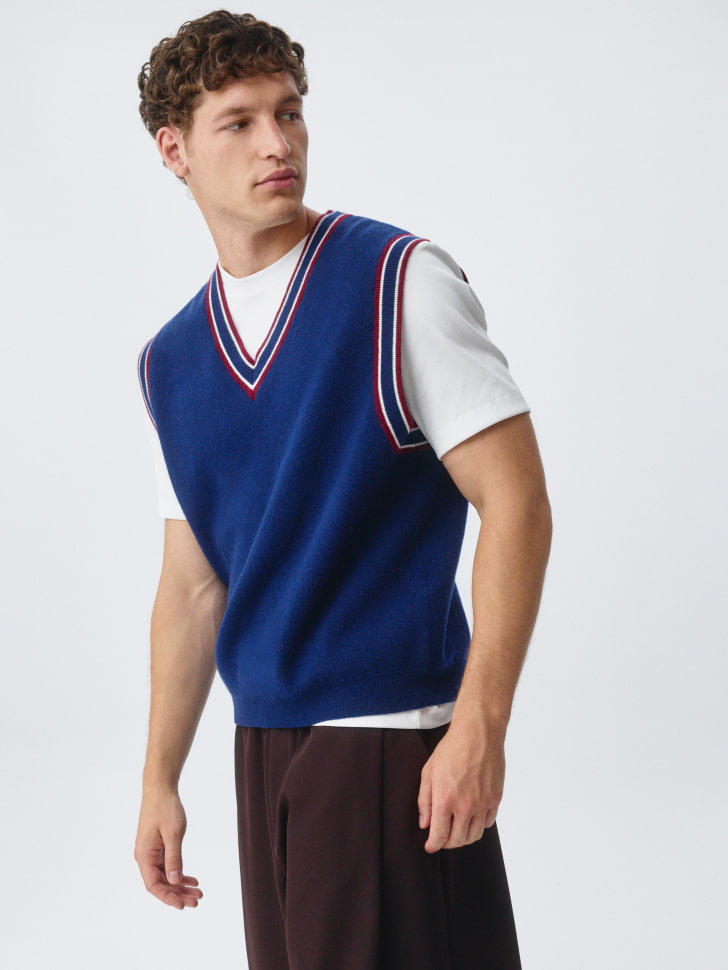 Вязаный жилет Relaxed fit с содержанием шерсти. Фото №6
