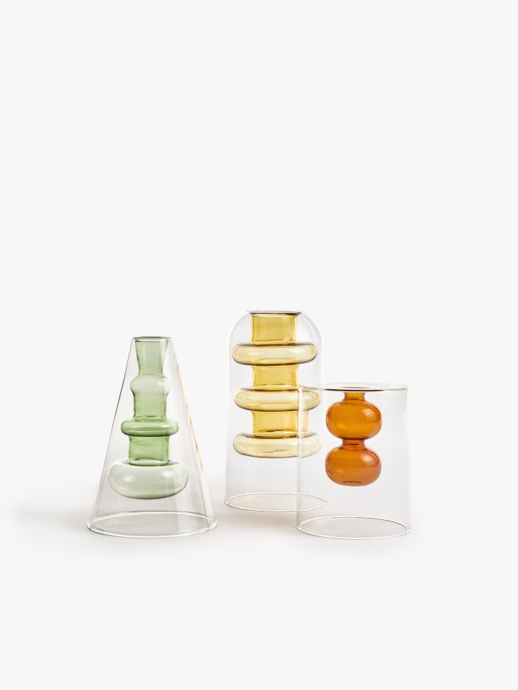 ваза из стекла от бренда sela вид слева