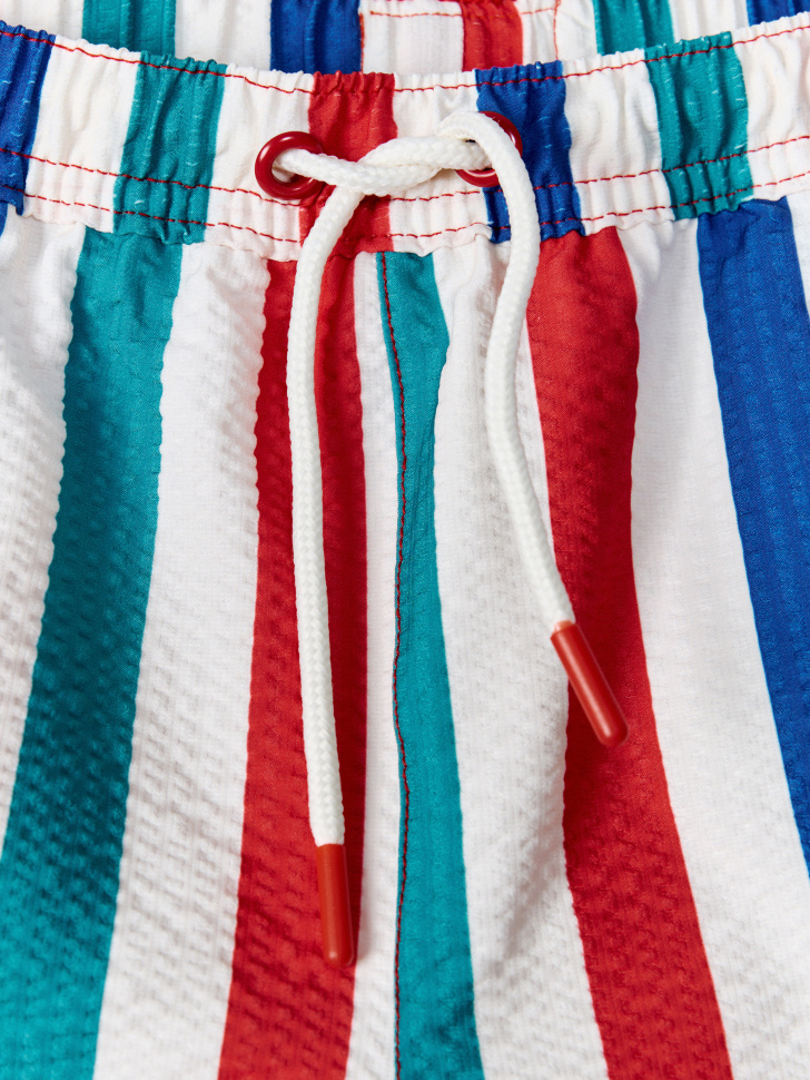 пляжные шорты в полоску для мальчиков по цене 1399 руб вид справа