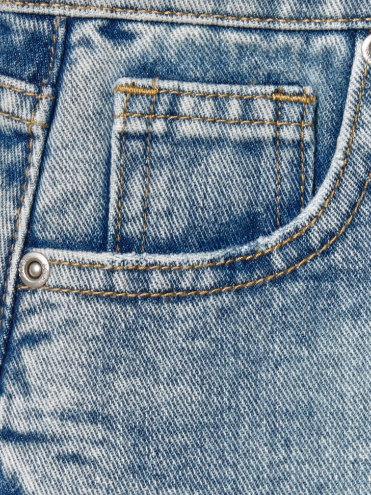 джинсовая юбка с оборкой из шитья для девочек из россии вид сбоку