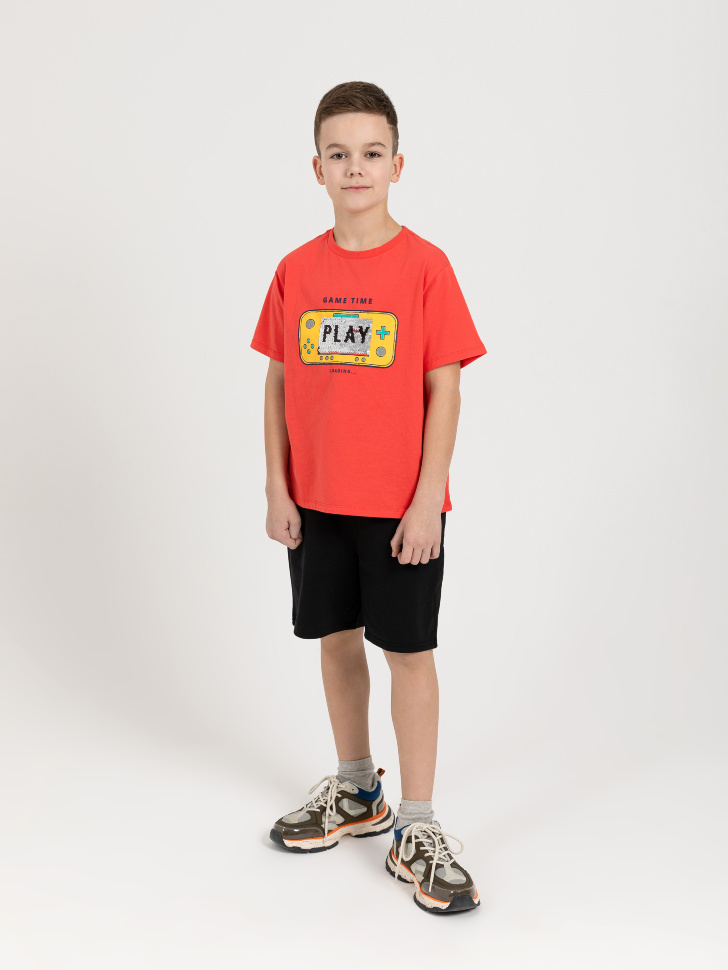 трикотажные шорты для мальчиков (черный, 128/ 8-9 YEARS)