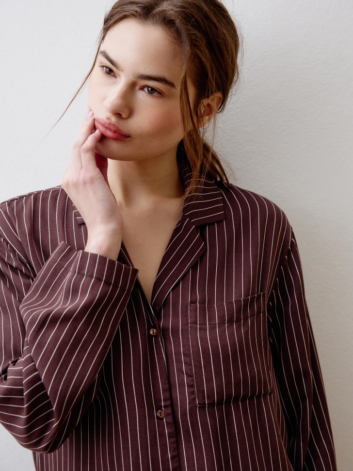 домашняя рубашка в полоску 4680798798752 на официальном сайте