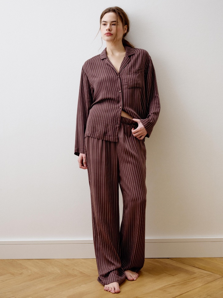 домашняя рубашка в полоску 4680798798752 по акции