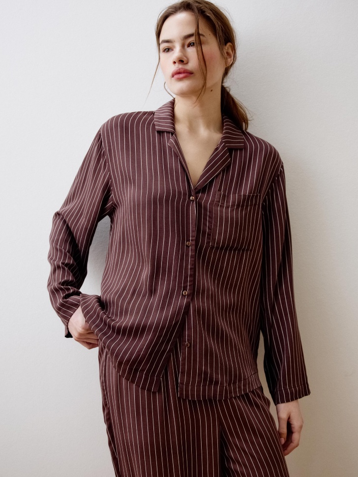 домашняя рубашка в полоску 4680798798752 купить с доставкой