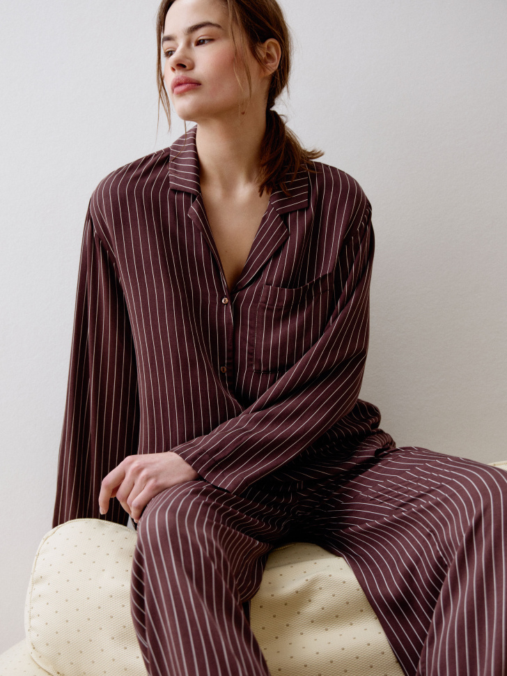 домашняя рубашка в полоску 4680798798752 в интернет магазине