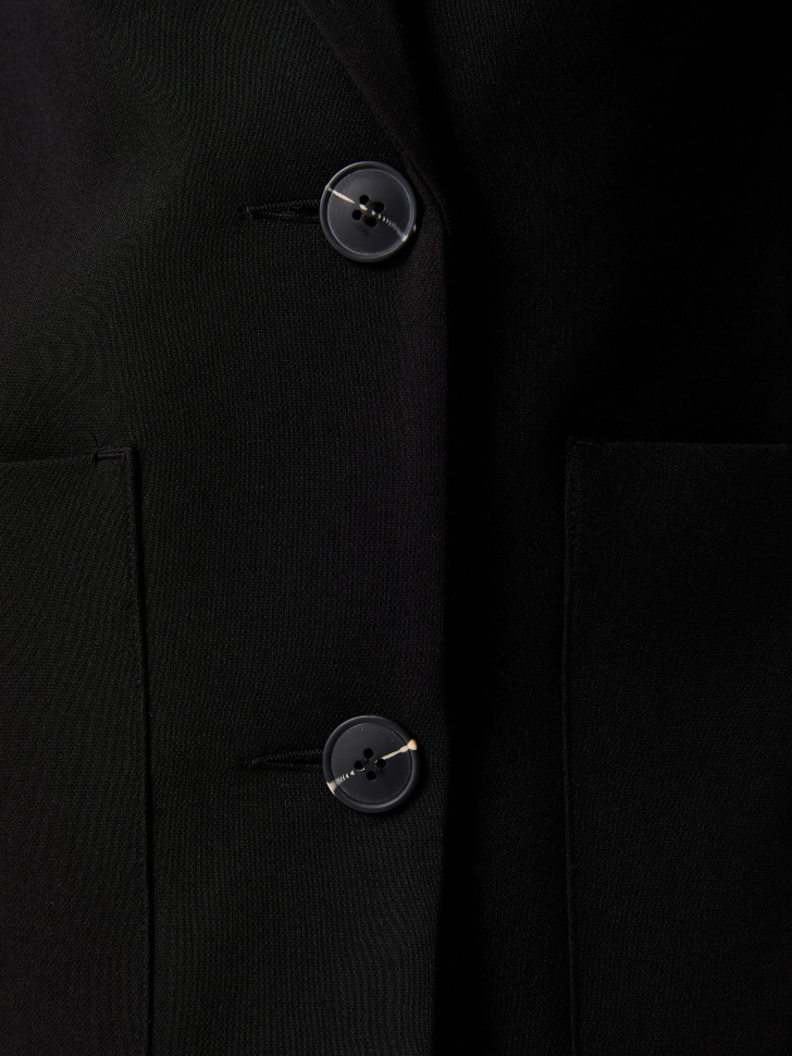 Объемный пиджак (черный, XS) sela 4640078834365 - фото 4