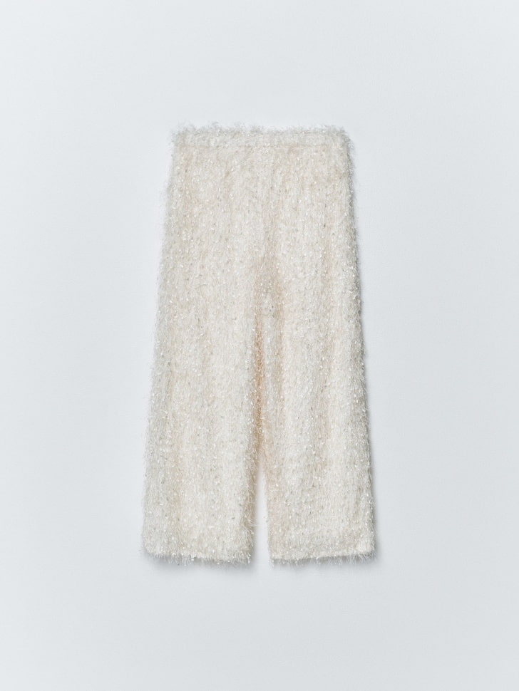 пушистые широкие брюки для девочек 4680798658377 по низкой цене