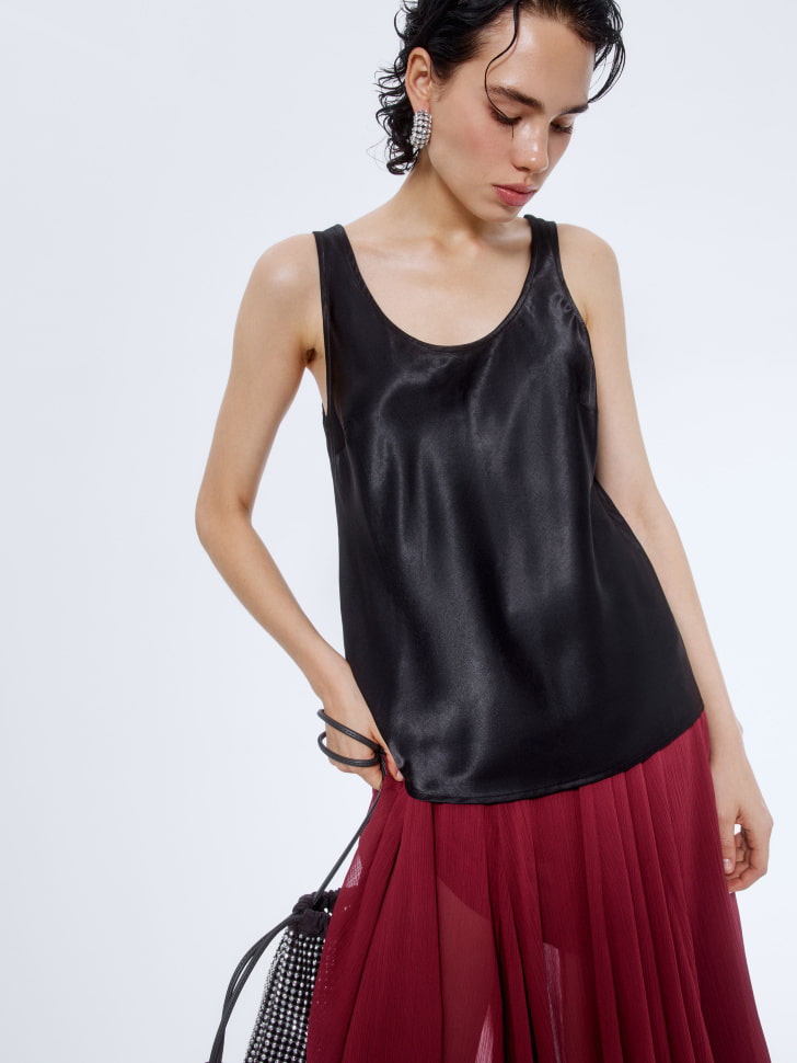 вечерний топ из сатина 4610517150103 фотография