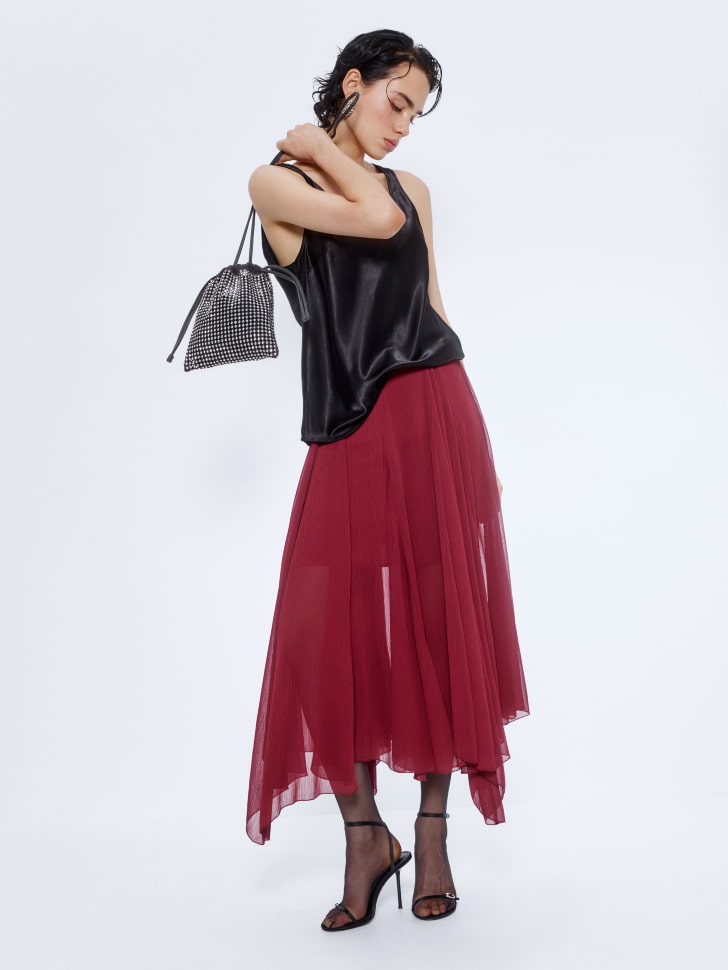 вечерний топ из сатина 4610517150103 по акции