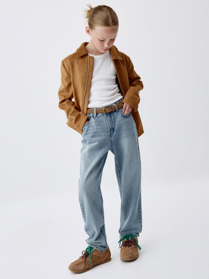 Джинсы Mom fit для девочек. Фото №2
