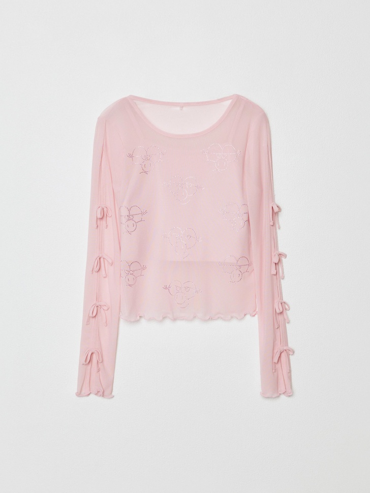 

Лонгслив из сетки с бантиками для девочек SELA x Смешарики, SL6801050216