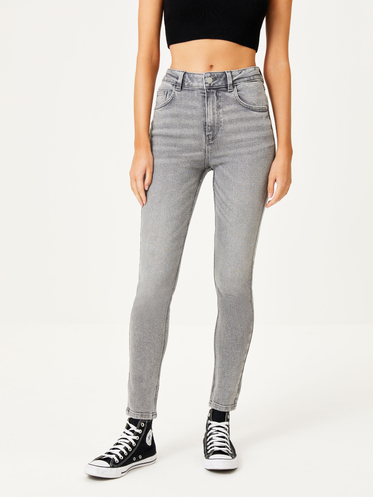 Базовые джинсы Skinny fit (серый, L) от Sela