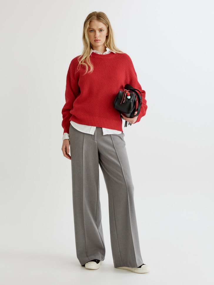 базовый вязаный джемпер оверсайз от бренда sela вид слева