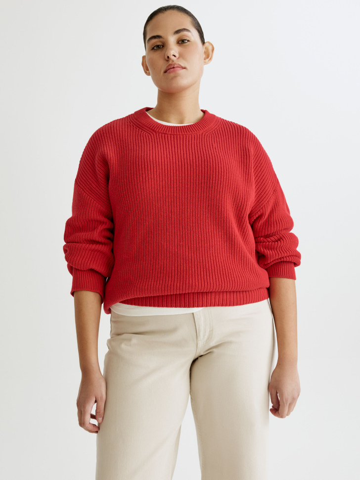 базовый вязаный джемпер оверсайз по цене 1999 руб вид справа