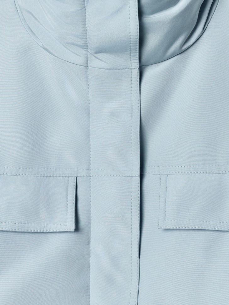 куртка с шарфом из линейки  young универсального стиля с лицевой стороны