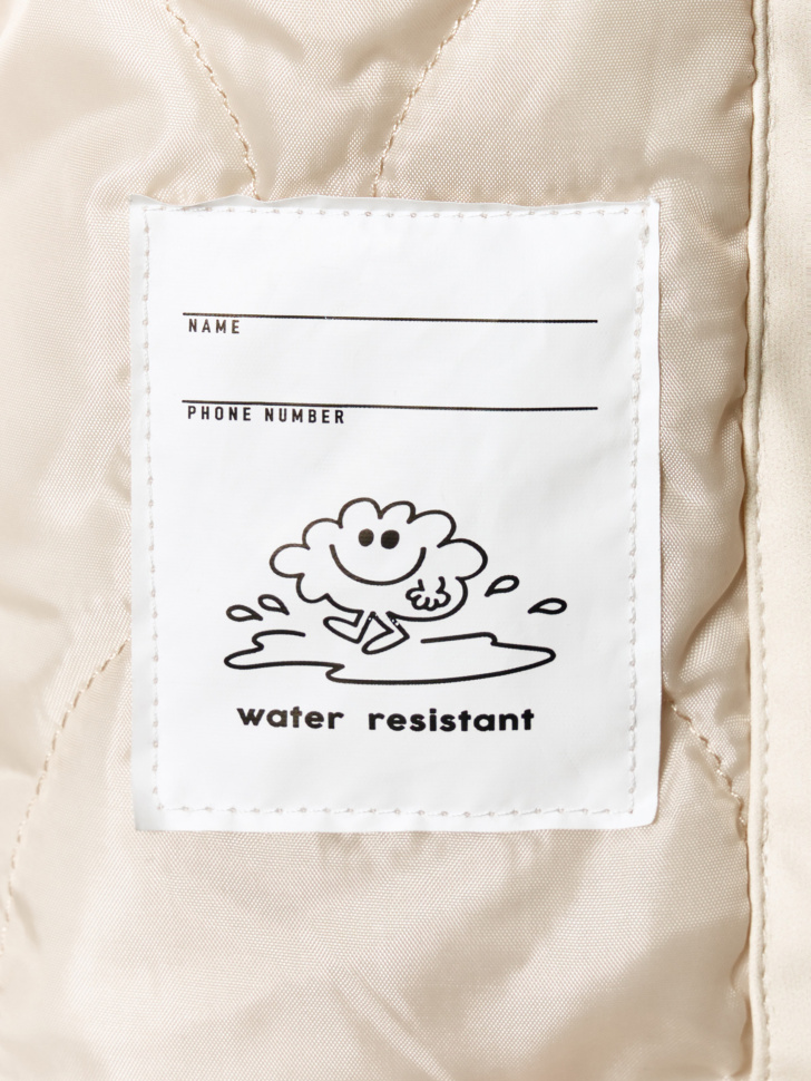 утепленный дождевик с принтом для девочек для детского возраста с изнаночной стороны