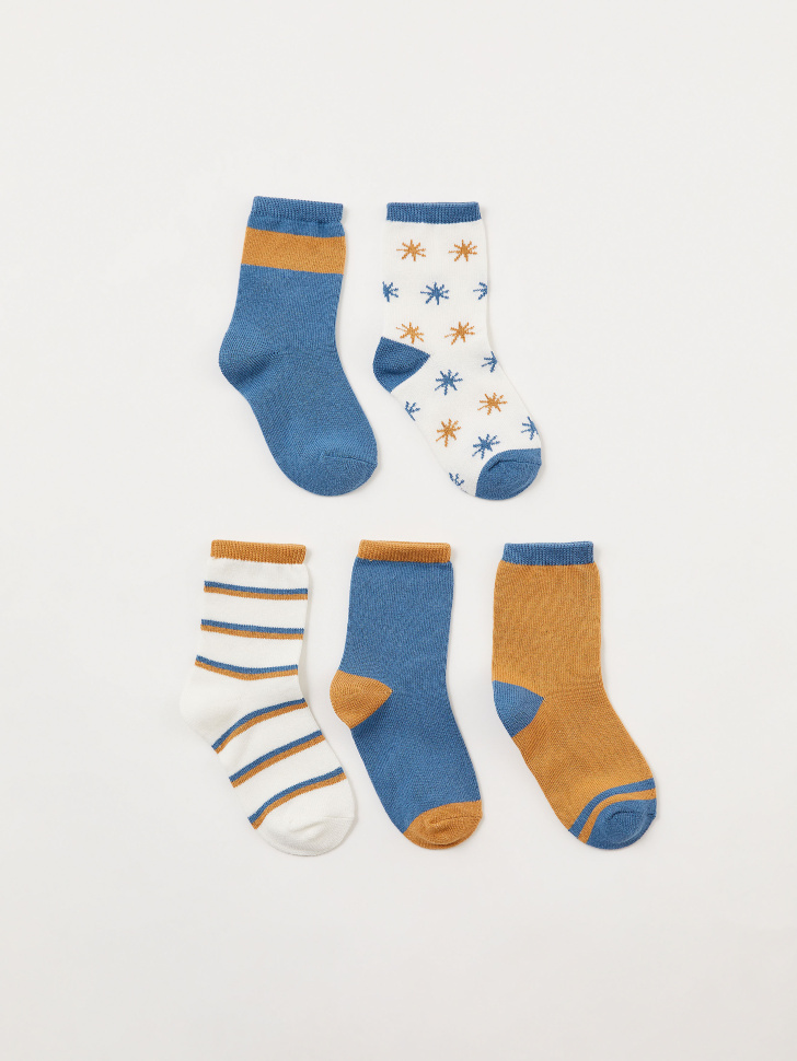 Набор из 5 пар носков для мальчиков (принт, 16-18)