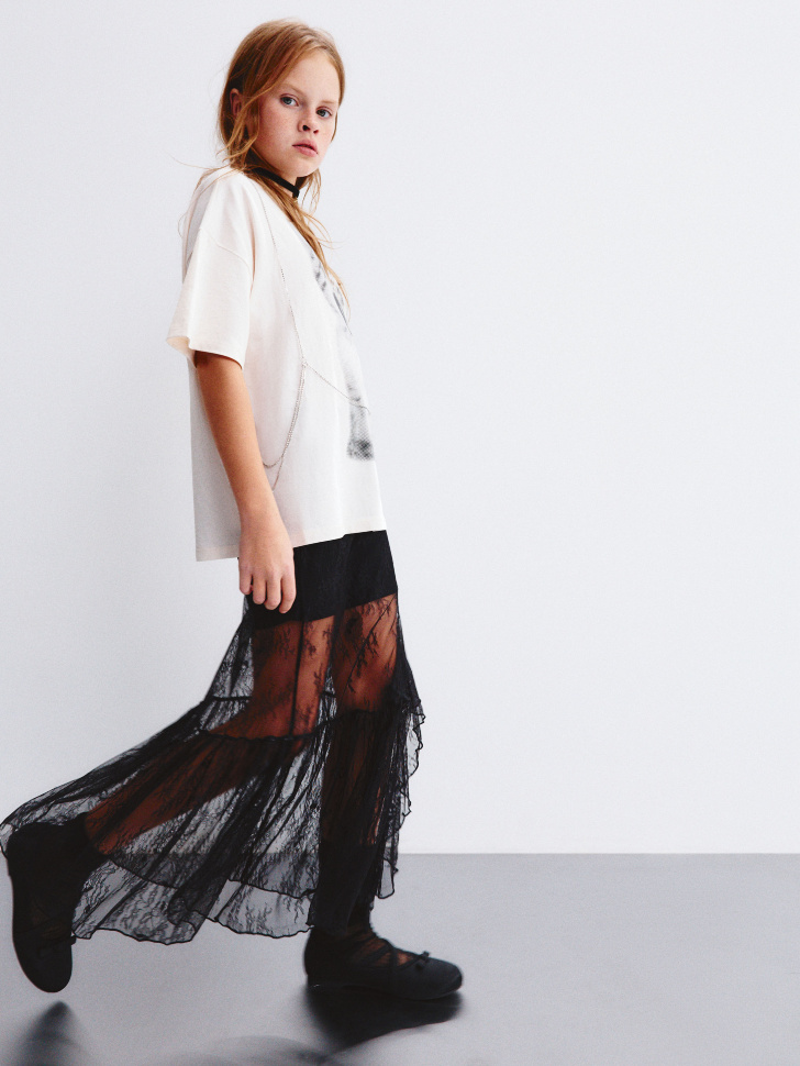 

Кружевная юбка макси для девочек, SL5811051904