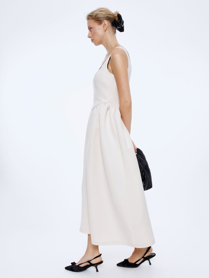 платье миди с пышной юбкой 4610517147578 с промокодом