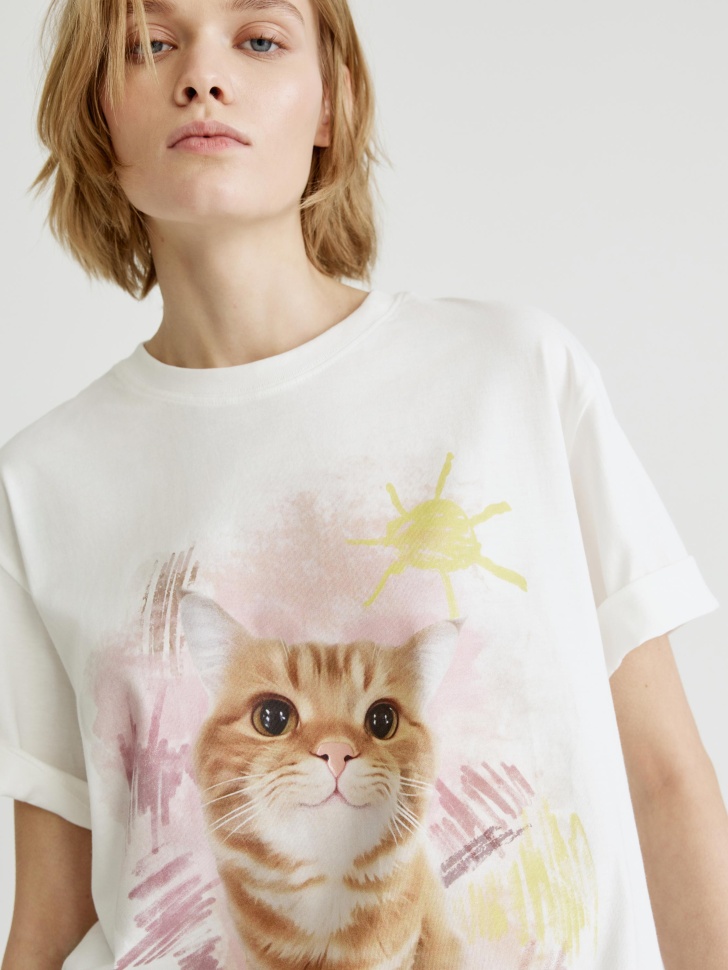 домашняя футболка оверсайз с принтом 4610517328298 в интернет магазине