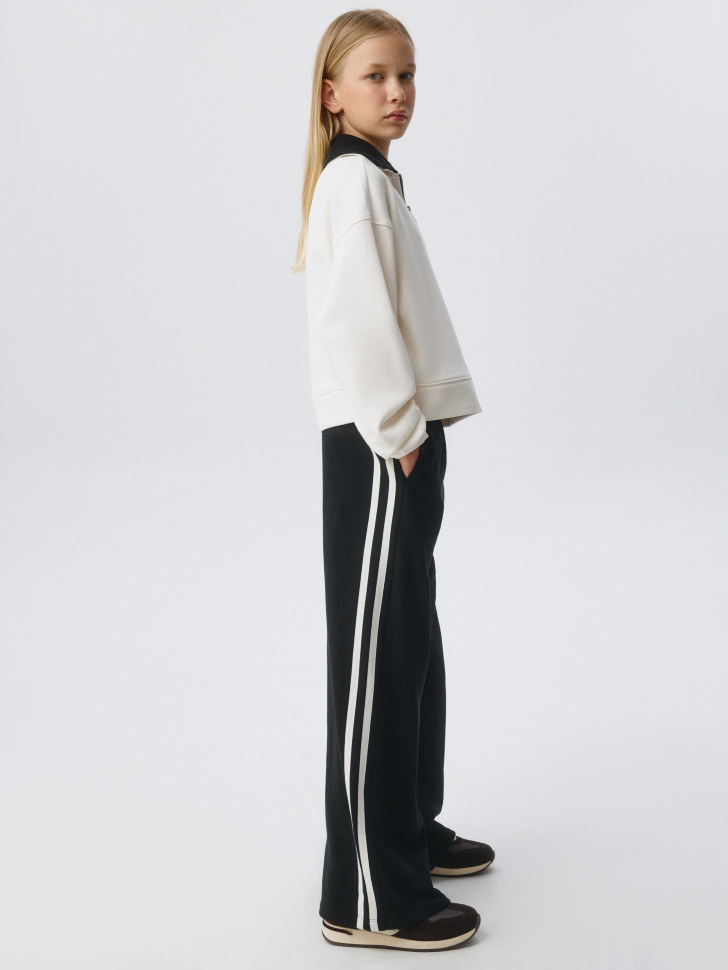 

Широкие брюки с лампасами для девочек, SL5808051523