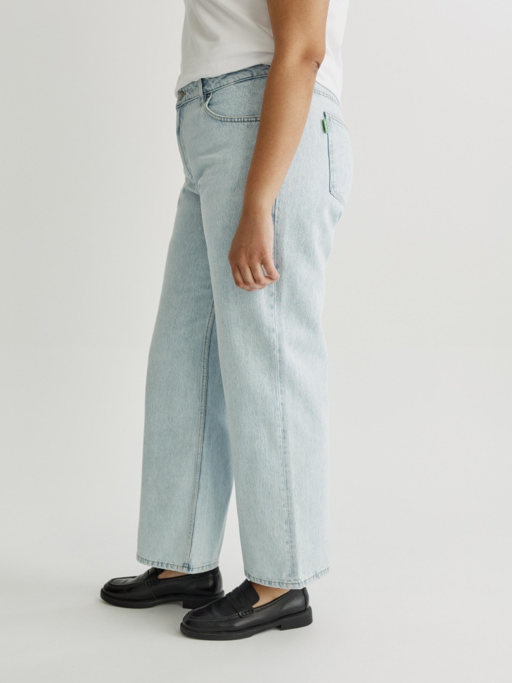 широкие джинсы 411 из органического хлопка из хлопка спереди