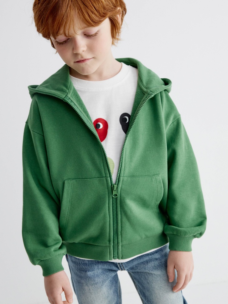 толстовка с ушками на капюшоне детская по цене 2299 руб вид справа