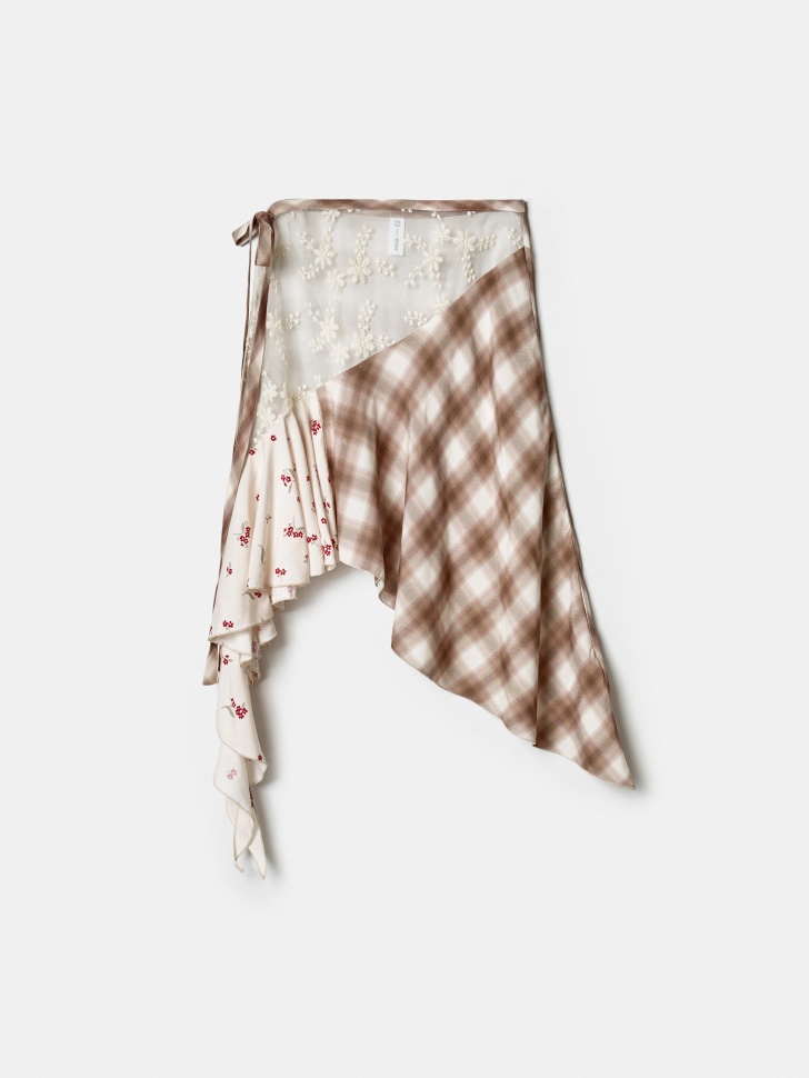 Юбка-пояс SELA с воланами, бежевый, арт. 40763